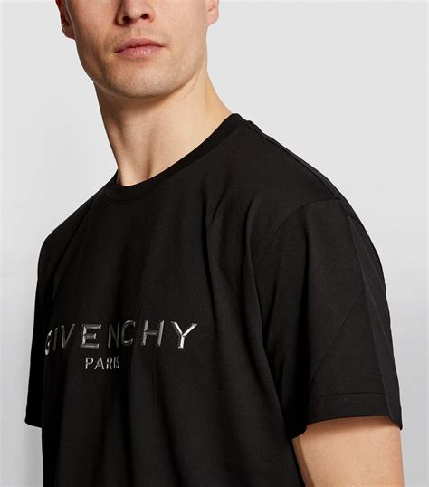 givenchy men's embossed metallic logo t-shirt|Givenchy t shirt euro.